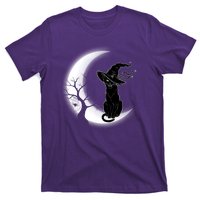 Witch Cat Moon Halloween T-Shirt