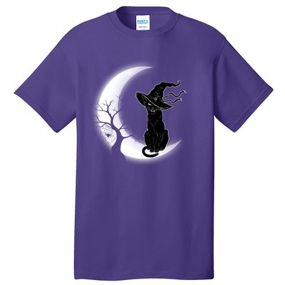 Witch Cat Moon Halloween Tall T-Shirt