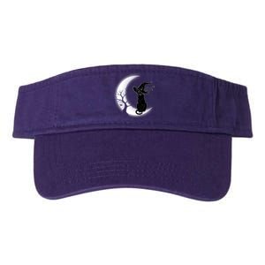 Witch Cat Moon Halloween Valucap Bio-Washed Visor