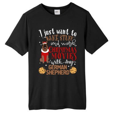 Watch Christmas Movies With My Ger Shepherd Dog Lover Cool Gift Tall Fusion ChromaSoft Performance T-Shirt