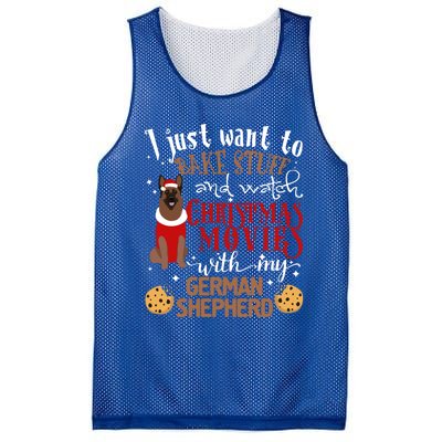 Watch Christmas Movies With My Ger Shepherd Dog Lover Cool Gift Mesh Reversible Basketball Jersey Tank