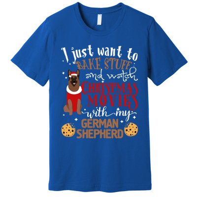 Watch Christmas Movies With My Ger Shepherd Dog Lover Cool Gift Premium T-Shirt