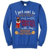 Watch Christmas Movies With My Ger Shepherd Dog Lover Cool Gift Tall Sweatshirt