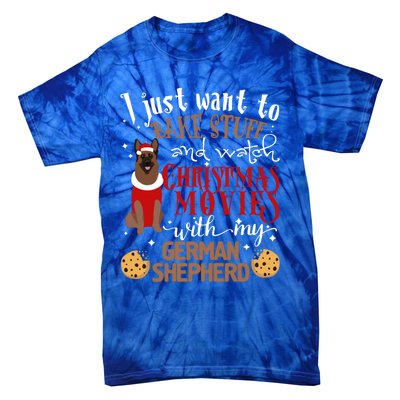 Watch Christmas Movies With My Ger Shepherd Dog Lover Cool Gift Tie-Dye T-Shirt