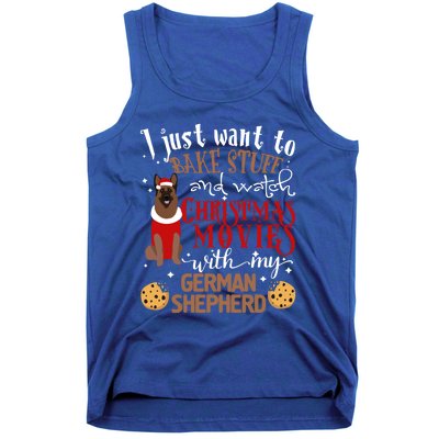 Watch Christmas Movies With My Ger Shepherd Dog Lover Cool Gift Tank Top