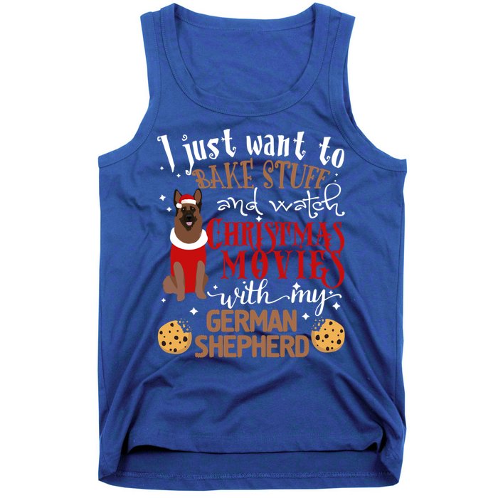 Watch Christmas Movies With My Ger Shepherd Dog Lover Cool Gift Tank Top