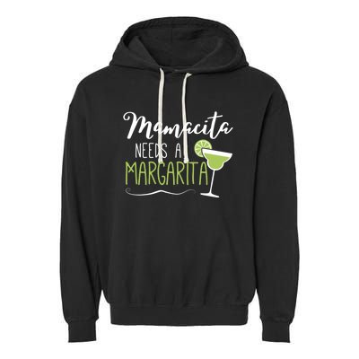 Wo Cute Margaritas Senoritas Mamacita Needs A Margarita Great Gift Garment-Dyed Fleece Hoodie