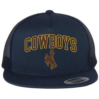 Wyoming Cowboys Cowboys Arch And Logo Gift Flat Bill Trucker Hat