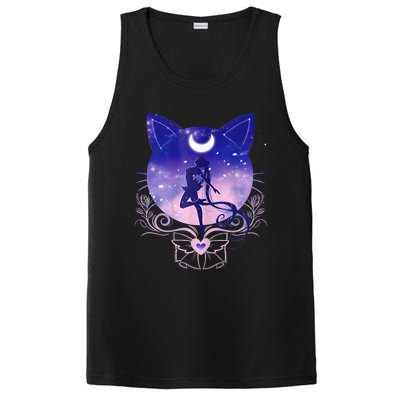 Womens Cat Moon Sailor PosiCharge Competitor Tank