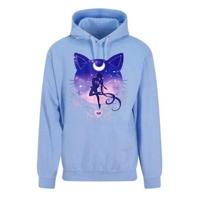 Womens Cat Moon Sailor Unisex Surf Hoodie