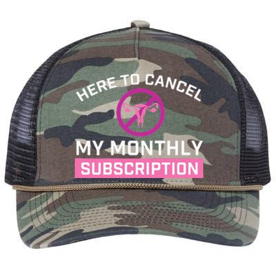 Womens Cancel My Monthly Subscription Hysterectomy Uterus Surgery Retro Rope Trucker Hat Cap