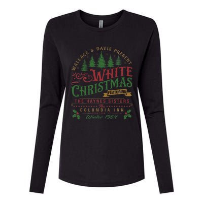 White Christmas Movie 1954 Xmas Song Haynes Sisters Xmas  Womens Cotton Relaxed Long Sleeve T-Shirt