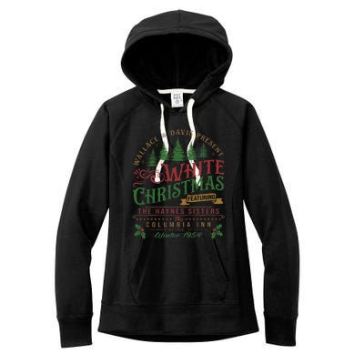 White Christmas Movie 1954 Xmas Song Haynes Sisters Xmas  Women's Fleece Hoodie