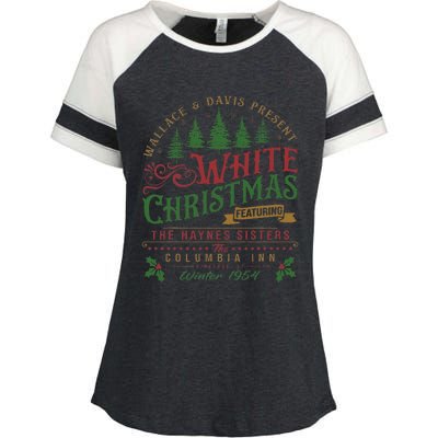 White Christmas Movie 1954 Xmas Song Haynes Sisters Xmas  Enza Ladies Jersey Colorblock Tee