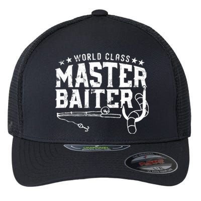 World Class Master Baiter - Fisherman - Funny Fishing Flexfit Unipanel Trucker Cap