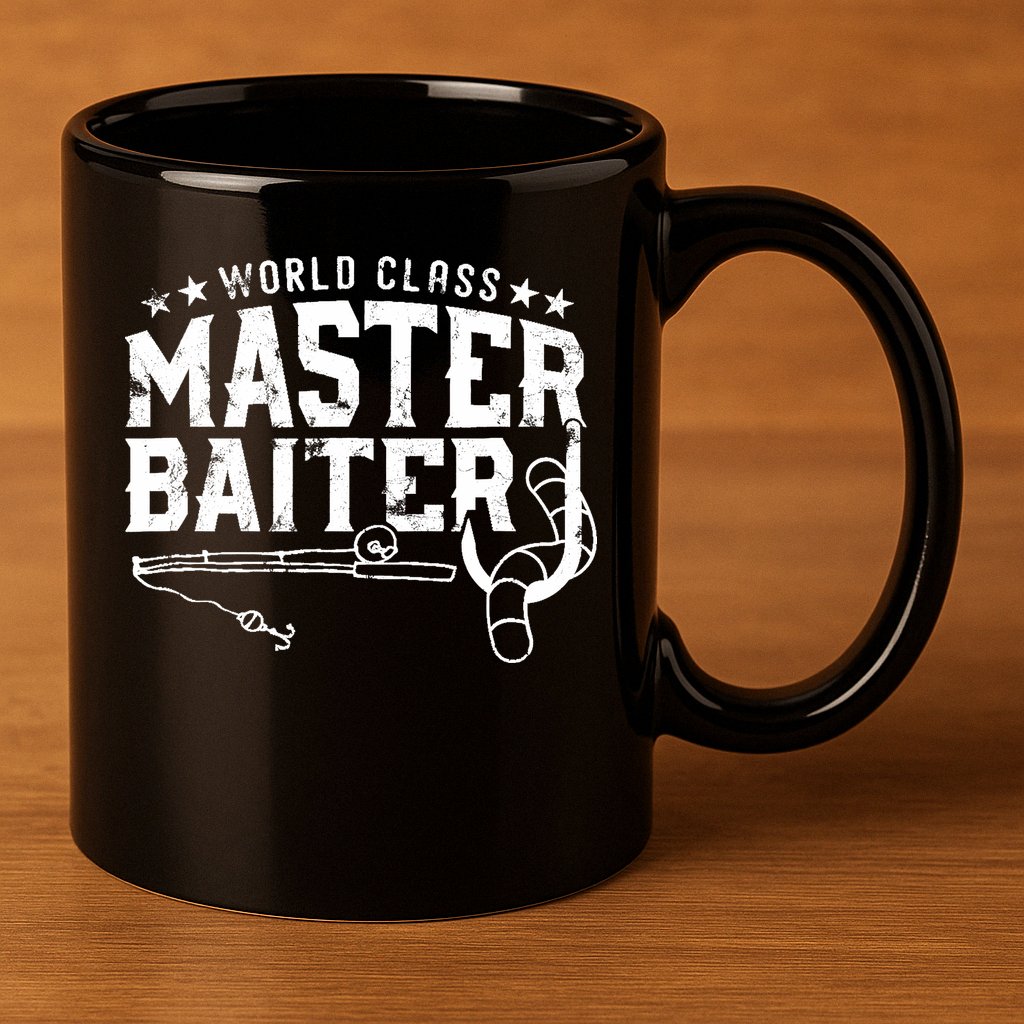 World Class Master Baiter - Fisherman - Funny Fishing 11oz C Handle Ceramic Mug