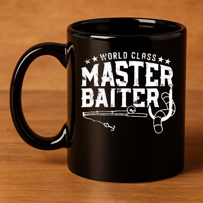 World Class Master Baiter - Fisherman - Funny Fishing 11oz C Handle Ceramic Mug