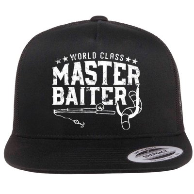 World Class Master Baiter - Fisherman - Funny Fishing Flat Bill Trucker Hat