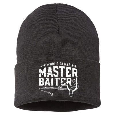 World Class Master Baiter - Fisherman - Funny Fishing Sustainable Knit Beanie