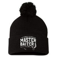 World Class Master Baiter - Fisherman - Funny Fishing Pom Pom 12in Knit Beanie