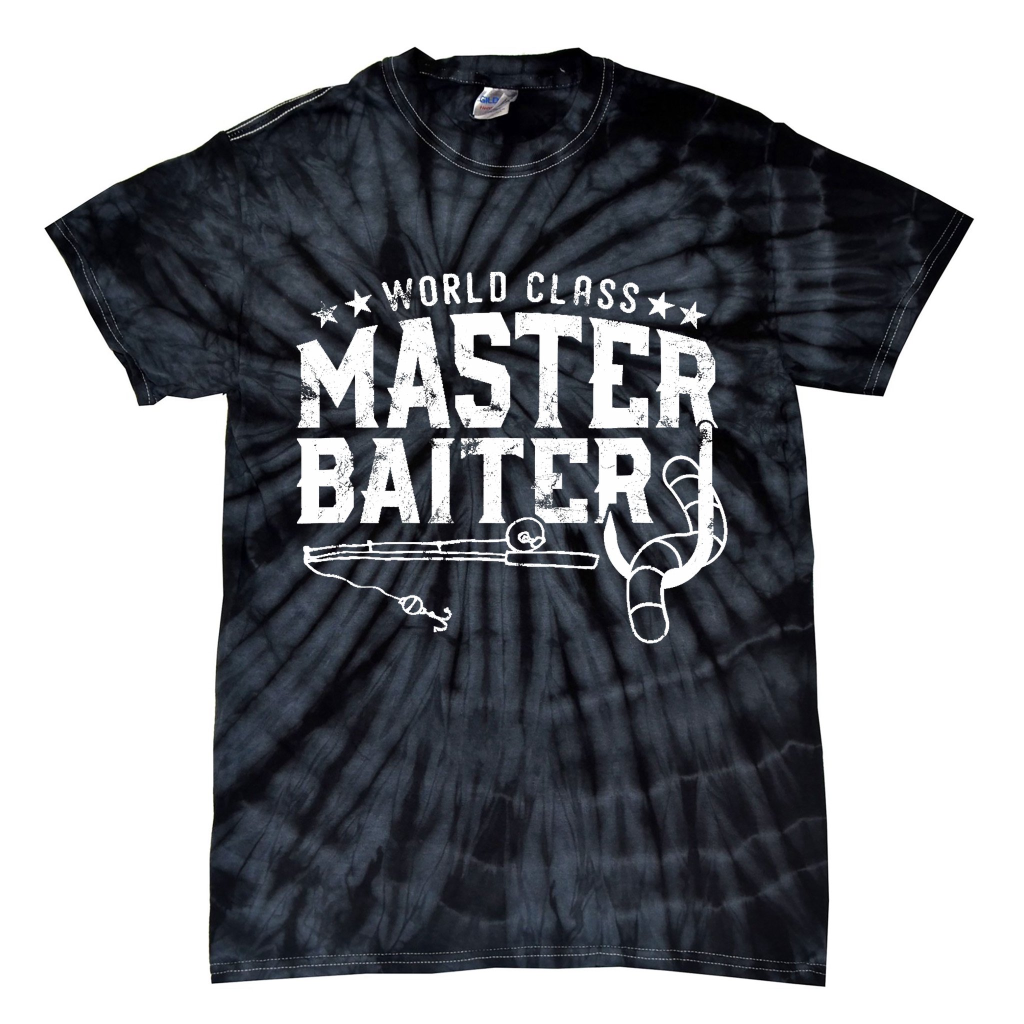 World Class Master Baiter - Fisherman - Funny Fishing Tie-Dye T-Shirt