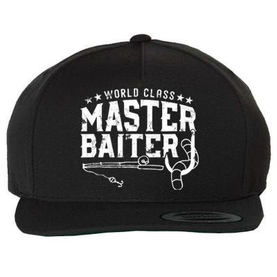 World Class Master Baiter - Fisherman - Funny Fishing Wool Snapback Cap