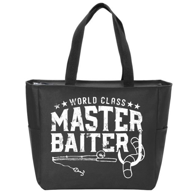 World Class Master Baiter - Fisherman - Funny Fishing Zip Tote Bag
