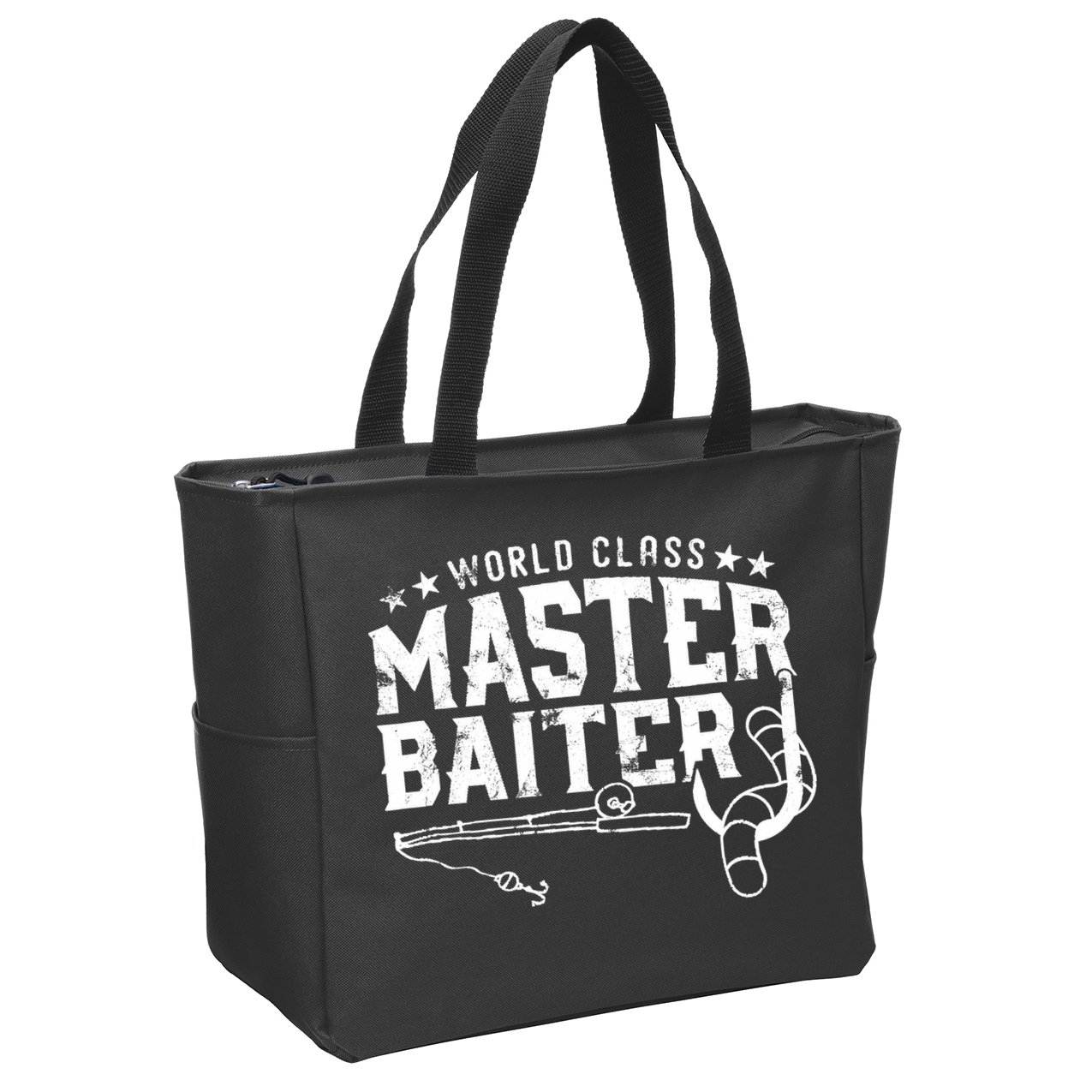 World Class Master Baiter - Fisherman - Funny Fishing Zip Tote Bag