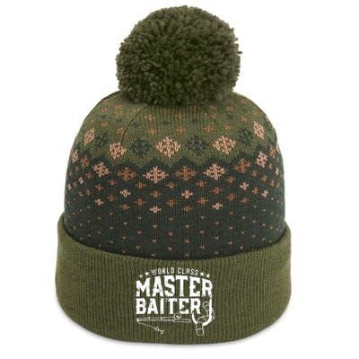 World Class Master Baiter - Fisherman - Funny Fishing The Baniff Cuffed Pom Beanie