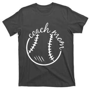 Womens Coach Mom Mothers Day Baseball Sport Lover Mama Mommy Momma T-Shirt