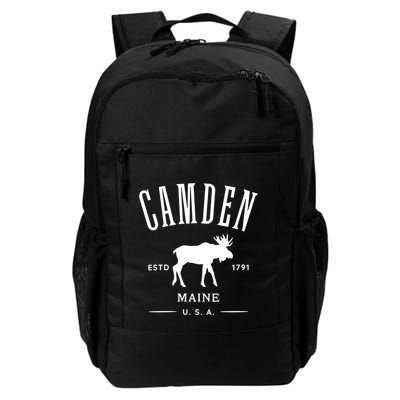 Women Camden Maine Usa With Moose Design Souvenir Backpack