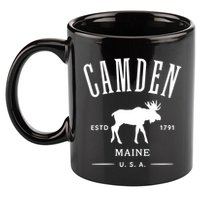 Women Camden Maine Usa With Moose Design Souvenir 11oz C Handle Ceramic Mug