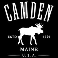 Women Camden Maine Usa With Moose Design Souvenir Drawstring Bag