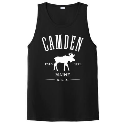 Women Camden Maine Usa With Moose Design Souvenir PosiCharge Competitor Tank