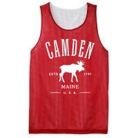 Women Camden Maine Usa With Moose Design Souvenir Mesh Reversible Basketball Jersey Tank