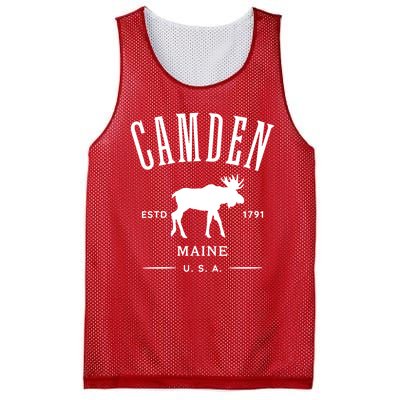 Women Camden Maine Usa With Moose Design Souvenir Mesh Reversible Basketball Jersey Tank