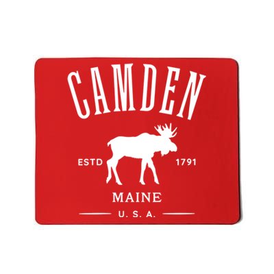 Women Camden Maine Usa With Moose Design Souvenir Mousepad