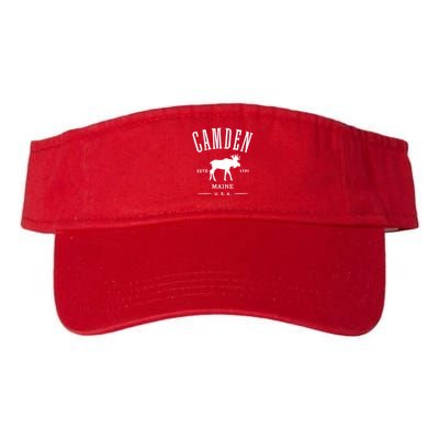 Women Camden Maine Usa With Moose Design Souvenir Visor