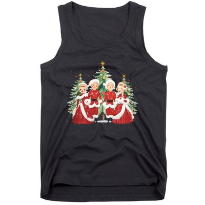 White Christmas Movie 1954 Xmas Song Holiday Pajamas Retro Tank Top