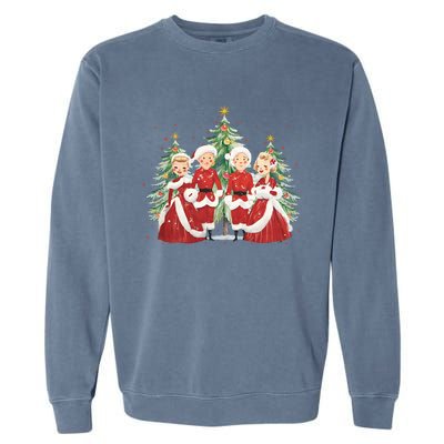 White Christmas Movie 1954 Xmas Song Holiday Pajamas Retro Garment-Dyed Sweatshirt