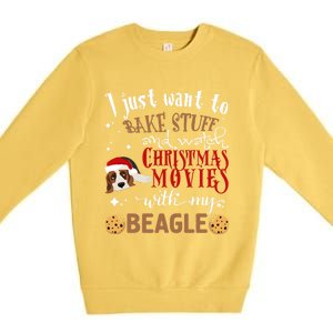 Watch Christmas Movies With My Beagle Dog Lover Gift Premium Crewneck Sweatshirt