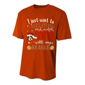 Watch Christmas Movies With My Beagle Dog Lover Gift Performance Sprint T-Shirt