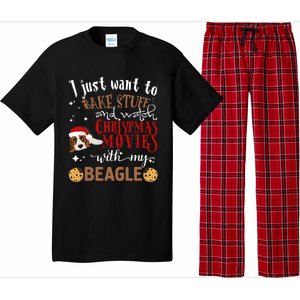 Watch Christmas Movies With My Beagle Dog Lover Gift Pajama Set