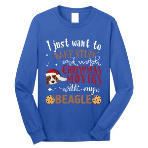 Watch Christmas Movies With My Beagle Dog Lover Gift Long Sleeve Shirt