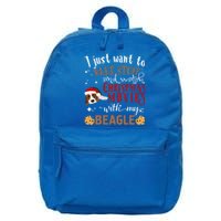 Watch Christmas Movies With My Beagle Dog Lover Gift 16 in Basic Backpack