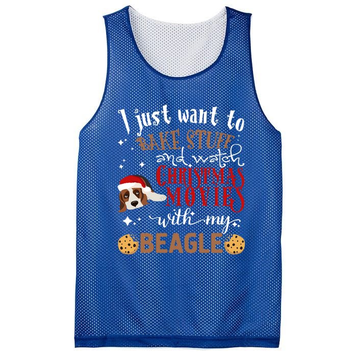 Watch Christmas Movies With My Beagle Dog Lover Gift Mesh Reversible Basketball Jersey Tank