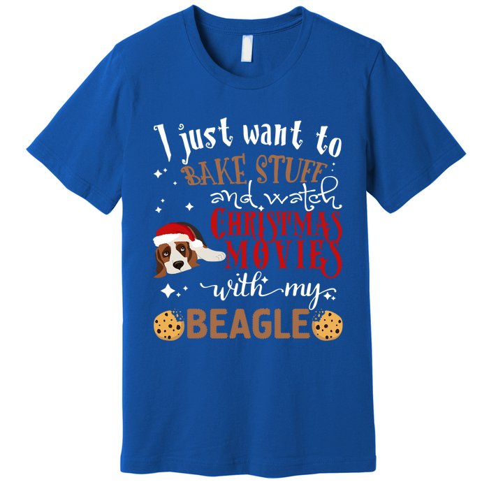 Watch Christmas Movies With My Beagle Dog Lover Gift Premium T-Shirt