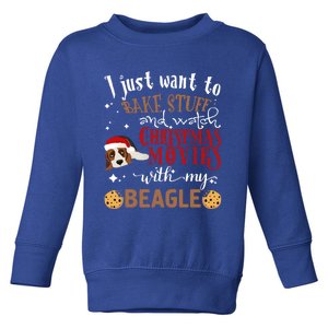 Watch Christmas Movies With My Beagle Dog Lover Gift Toddler Sweatshirt