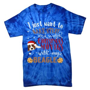 Watch Christmas Movies With My Beagle Dog Lover Gift Tie-Dye T-Shirt