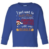 Watch Christmas Movies With My Beagle Dog Lover Gift Toddler Long Sleeve Shirt